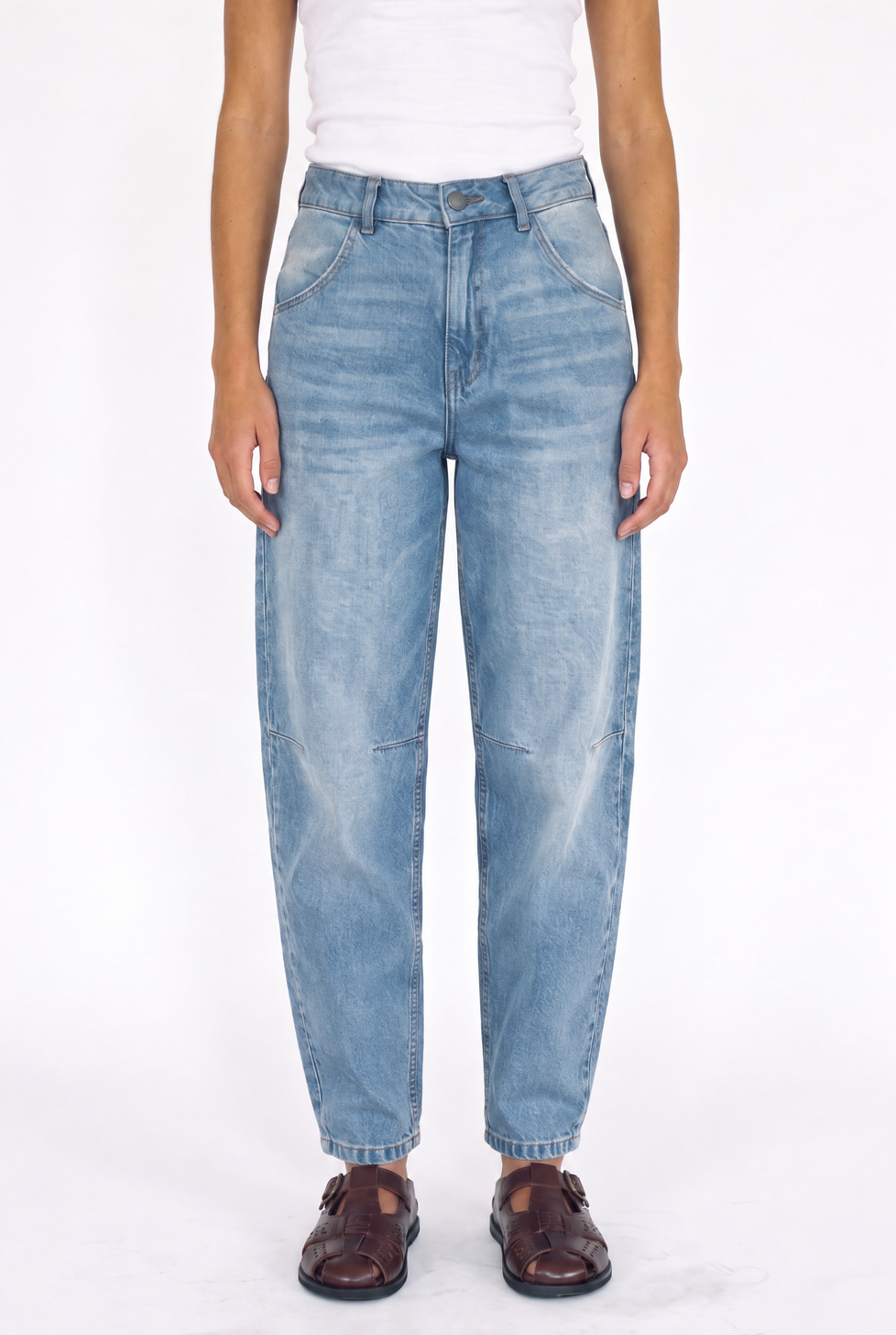 Jeans barrel light blue