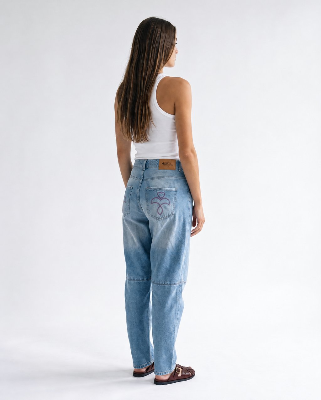 Jeans barrel light blue