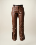 Pantalón Cuero Flare Cognac