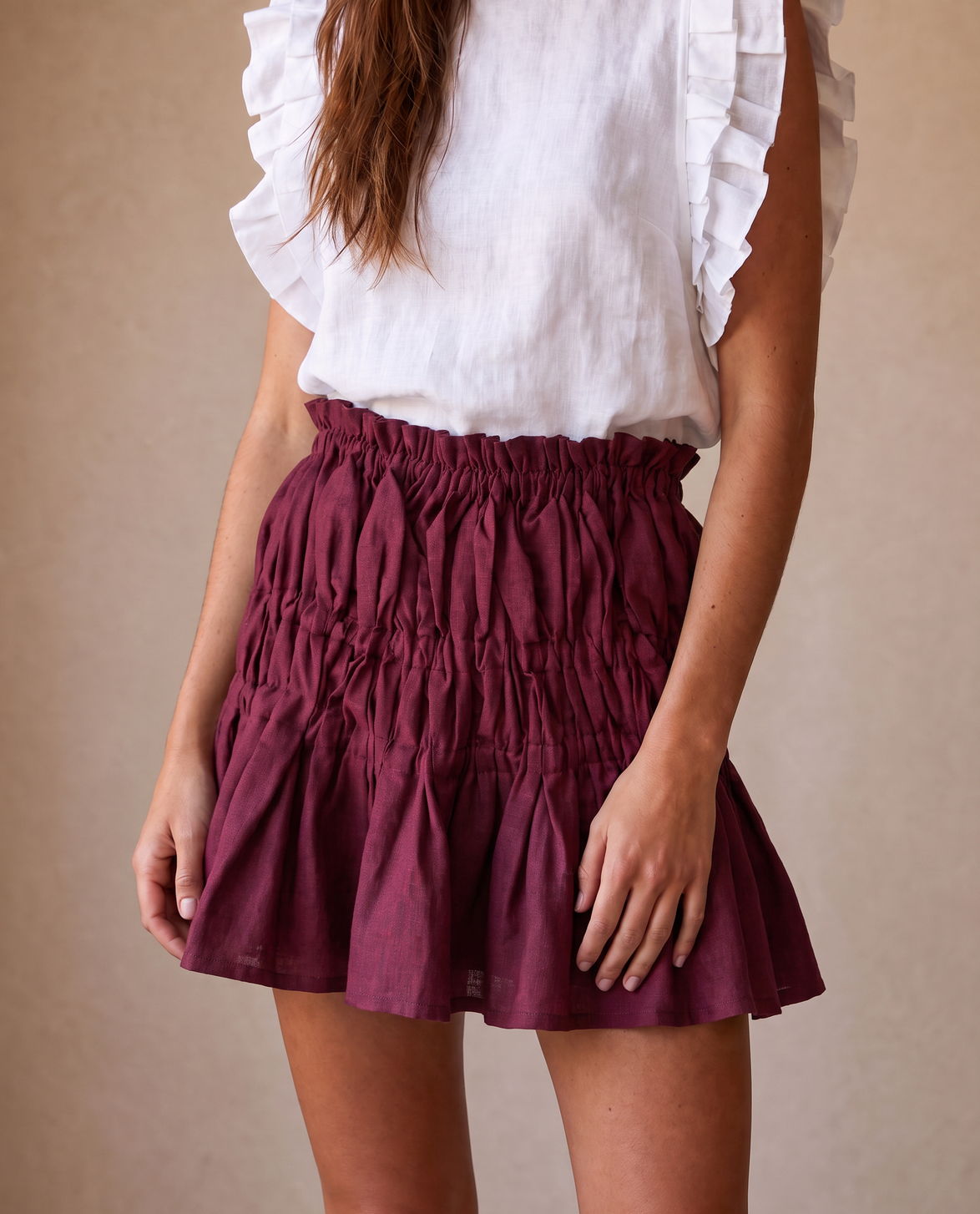 Falda Brisa Burgundy