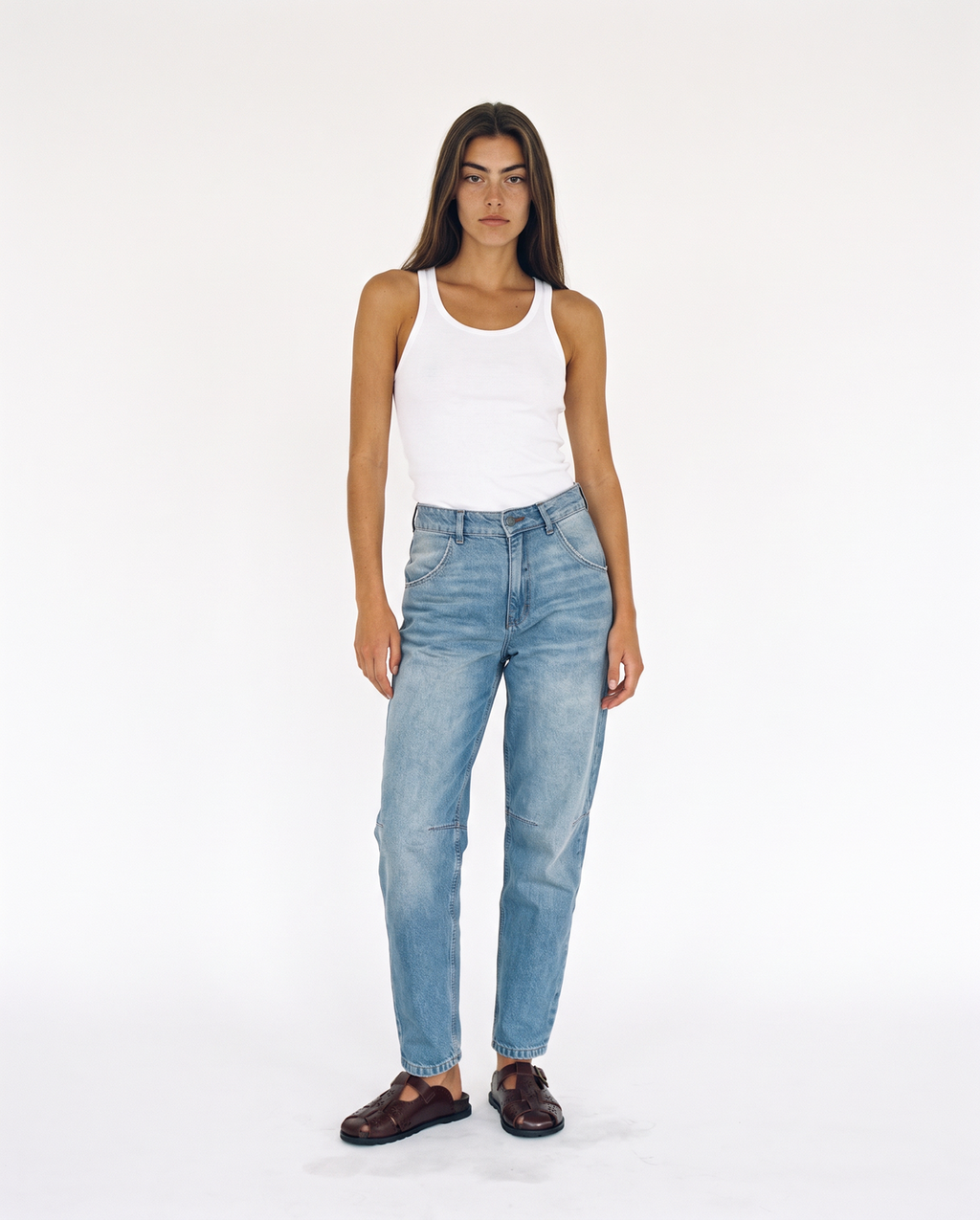 Jeans barrel light blue